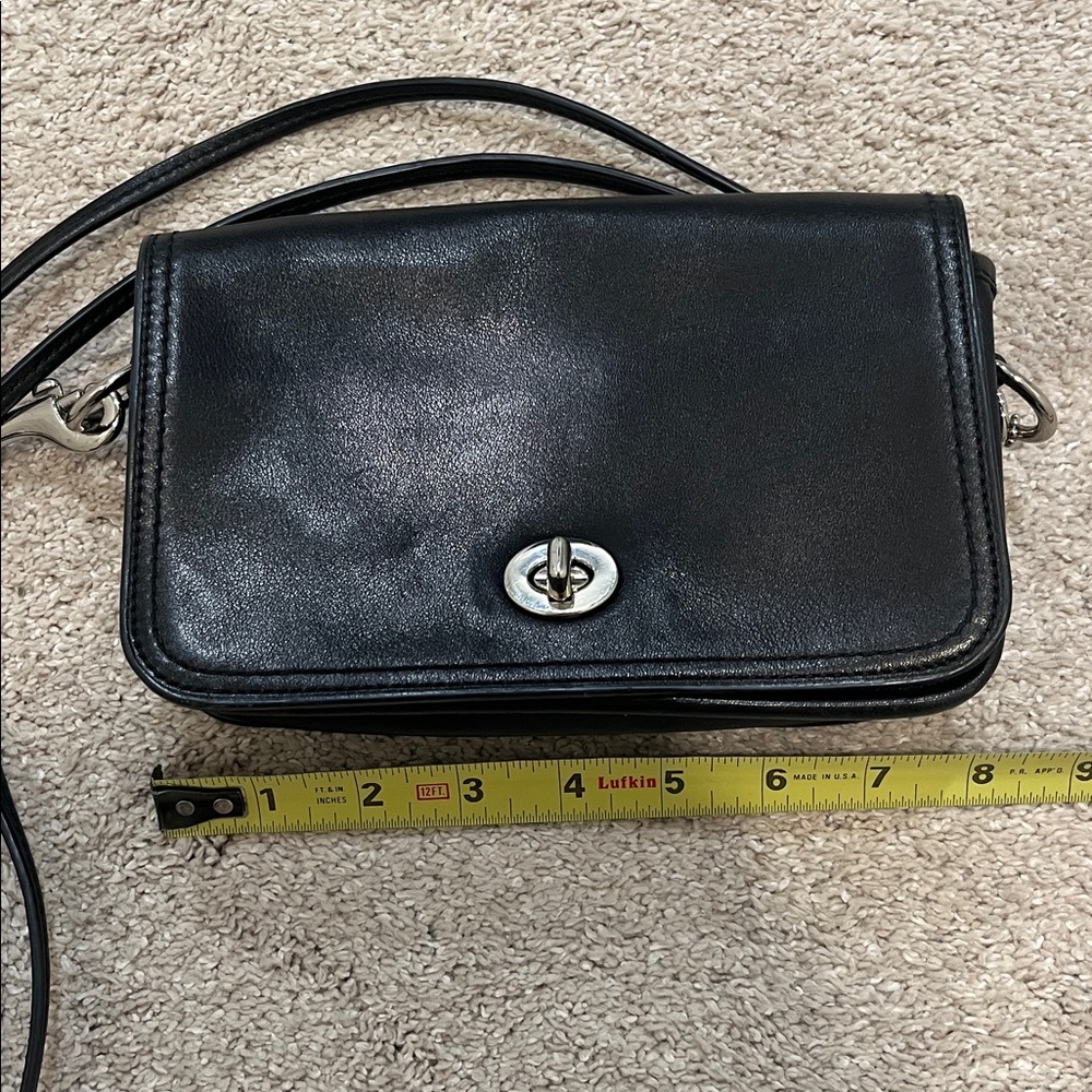 Coach Black Leather Crossbody Bag - Picture 14 of 16
